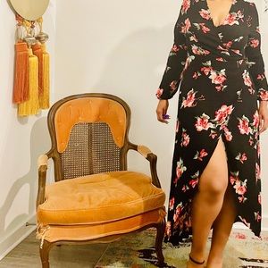 Summer wrap midi dress